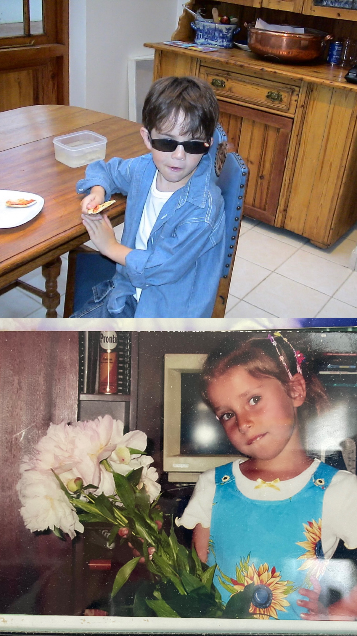 Young Shai in Cape Town and young Sonya in New York